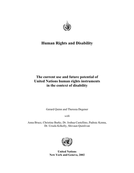 Human Rights and Disability