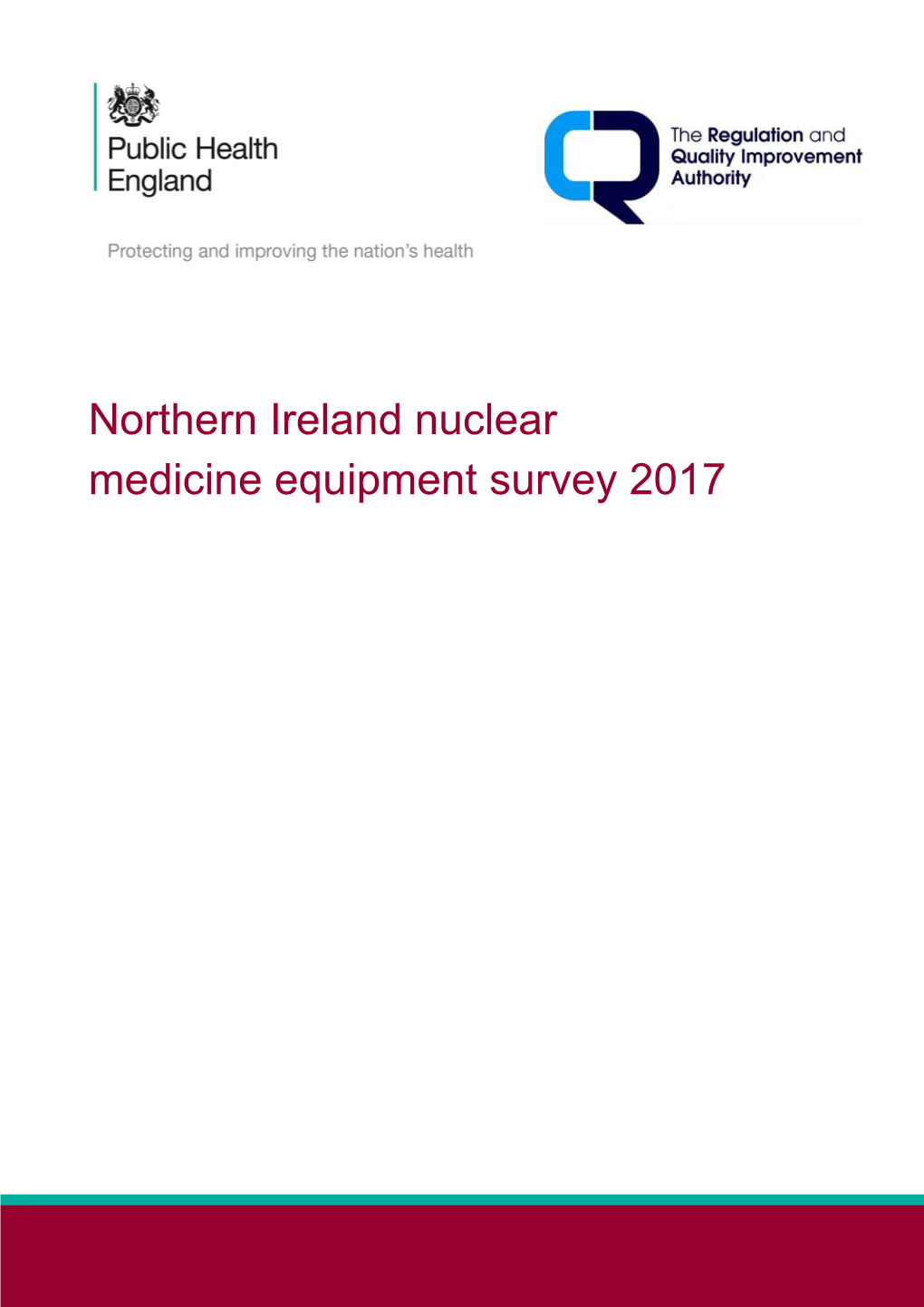 Northern Ireland Nuclear Medicine Equipment Survey, 2017