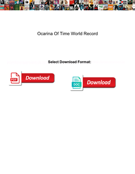 Ocarina of Time World Record