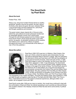 The Good Earth by Pearl Buck