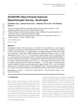 AKARI/IRC Near-Infrared Asteroid Spectroscopic Survey: Acua-Spec