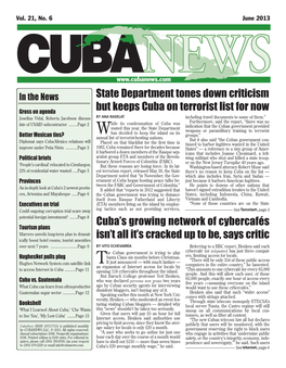 State Department Tones Down Criticism but Keeps Cuba on Terrorist