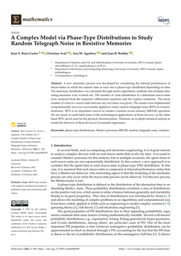 A Complex Model Via Phase-Type Distributions to Study Random Telegraph Noise in Resistive Memories