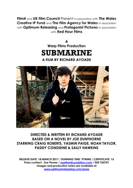 Submarine a Film by Richard Ayoade