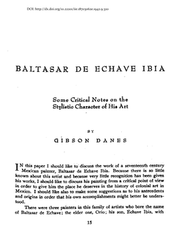 Analesiie09, UNAM, 1942. Baltasar De Echave Ibía. Some Critical Notes