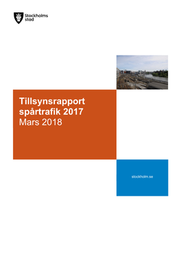 Tillsynsrapport Spårtrafik 2017 Mars 2018