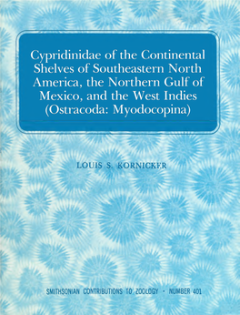 Cypridinidae of the Continental Shelves of Southeastern North America, the Northern Gulf of Mexico, and the West Indies (Ostracoda: Myodocopina)