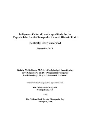 Defining the Nanticoke Indigenous Cultural Landscape