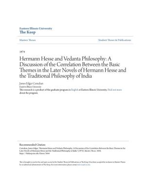 Hermann Hesse and Vedanta Philosophy