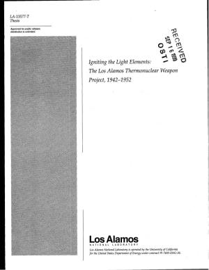 Los Alamos Thermonuclear Weapon Project, 1942-1952