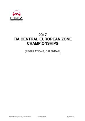 2017 Fia Central European Zone Championships
