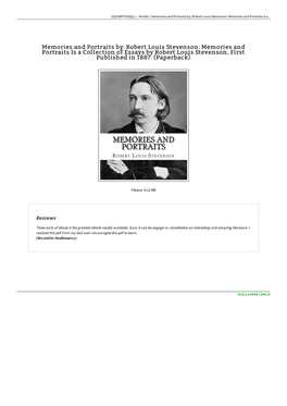 Read Kindle ^ Memories and Portraits By: Robert Louis Stevenson