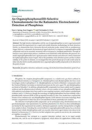 Selective Chemodosimeter for the Ratiometric Electrochemical Detection of Phosphines