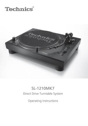 SL-1210MK7 / Direct Drive Turntable System (English)