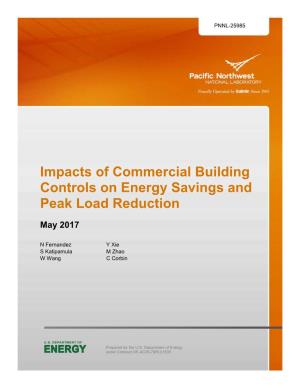 Impacts of Commercial Building Controls on Energy Savings and Peak Load Reduction May 2017