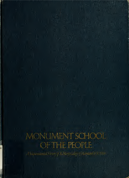 Monument School of the People : a Sesquicentennial History of St. Mary's College of Maryland, 1840-1990