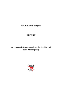 FOUR PAWS Bulgaria REPORT on Census of Stray Animals