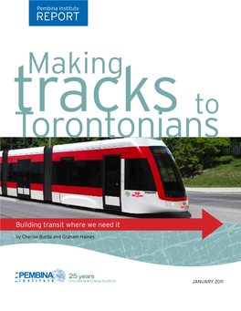 REPORT Making Tracks to Torontonians