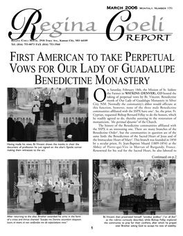 March 2006 Monthly, Number 171 Saint Pius X Pilgrimage Co