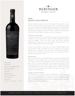 Knights Valley Meritage