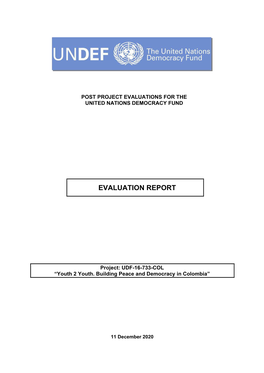 Evaluation Report Standard Format