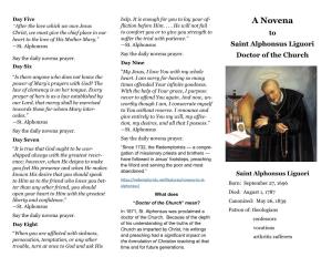 A Novena “After the Love Which We Owe Jesus Fliction Before Him