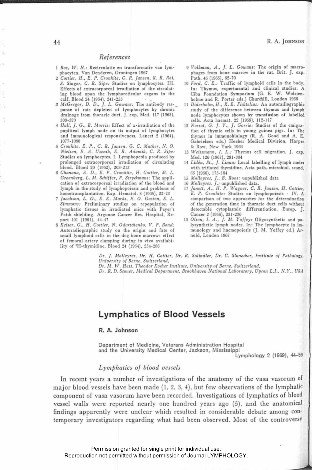 Lymphatics of Blood Vessels