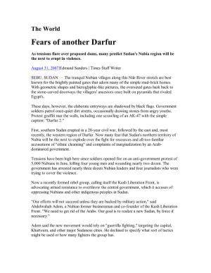 Fears of Another Darfur