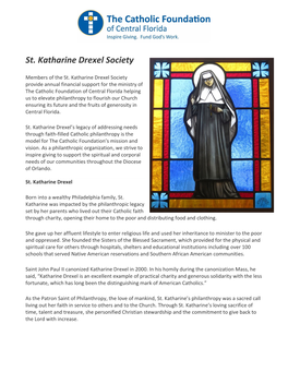 St. Katharine Drexel Society