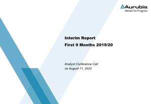 Analyst Conference Call Presentation 9 Months FY 2019/20