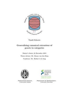 Generalising Canonical Extensions of Posets to Categories