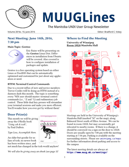 Muuglines the Manitoba UNIX User Group Newsletter