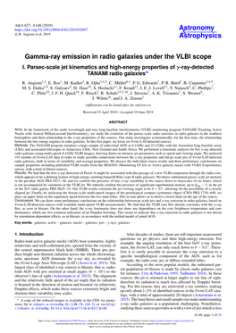 Gamma-Ray Emission in Radio Galaxies Under the VLBI Scope I