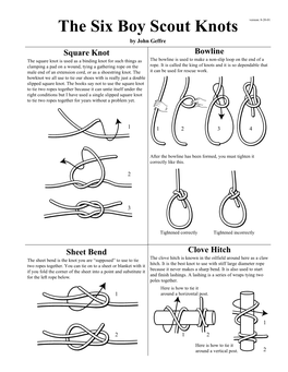 The Six Boy Scout Knots