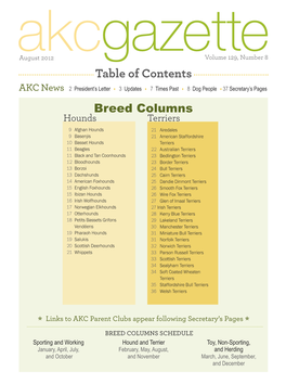 Table of Contents