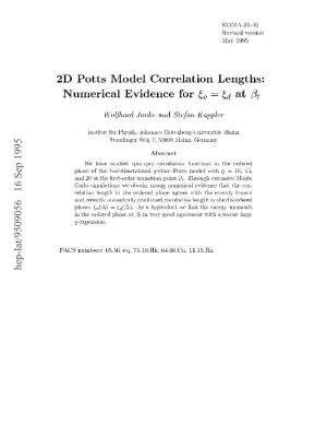 2D Potts Model Correlation Lengths