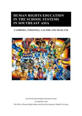 Human Rights Education in the School Systems in Southeast Asia