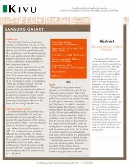 Samsung Galaxy Camera Forensics