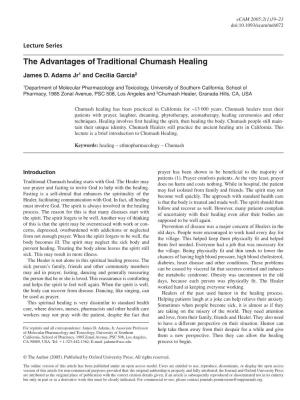 The Advantages of Traditional Chumash Healing