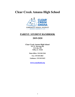 Clear Creek Amana High School