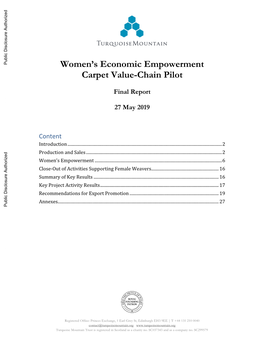 Women's Economic Empowerment Carpet