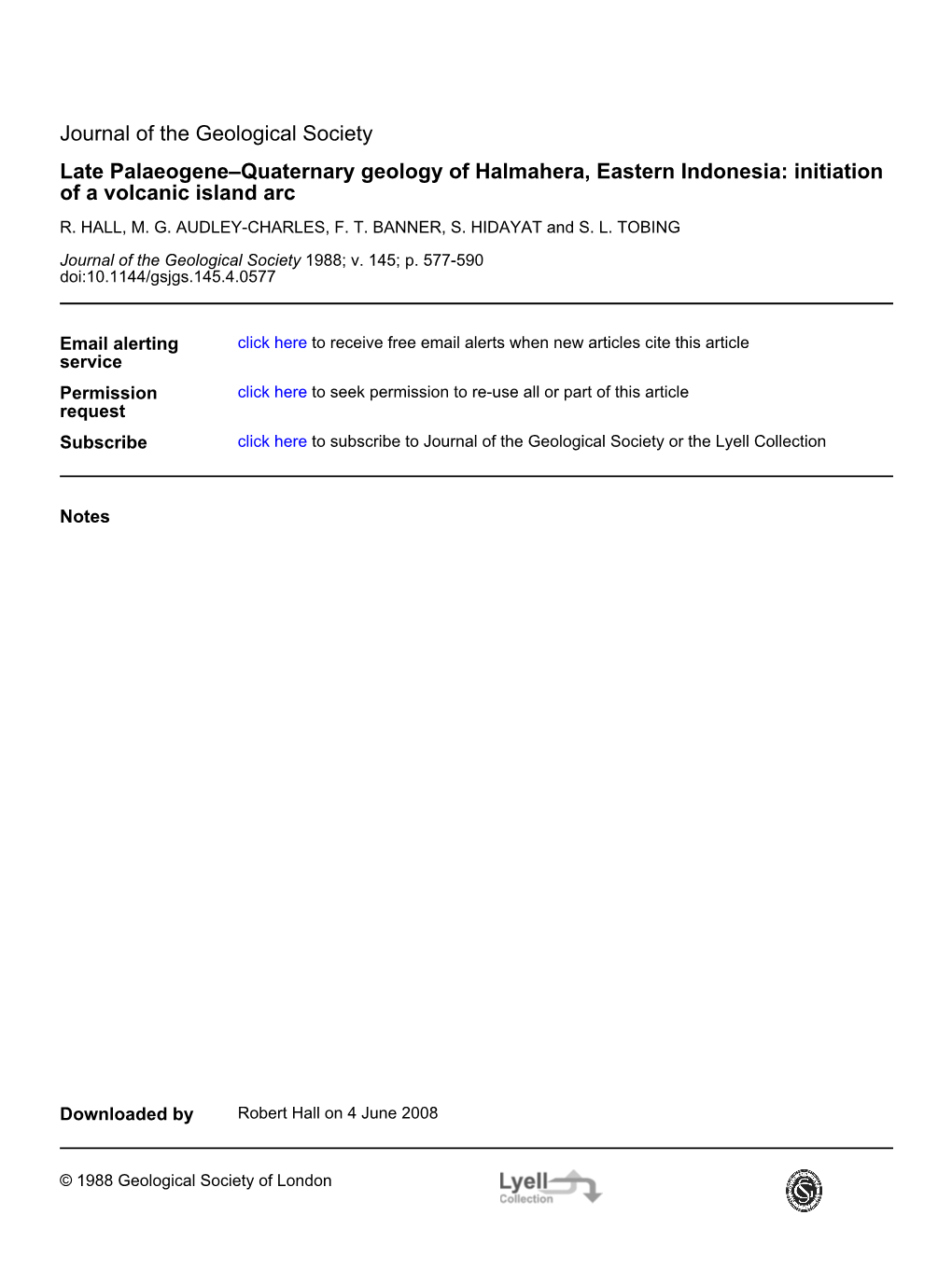 Of a Volcanic Island Arc Late Palaeogene–Quaternary Geology Of