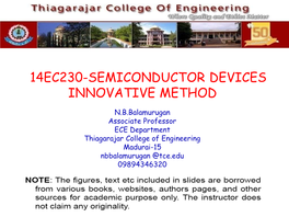 14Ec230-Semiconductor Devices Innovative Method