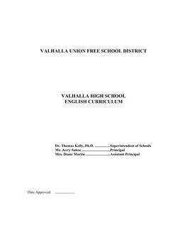 Valhalla Union Free School District Valhalla High