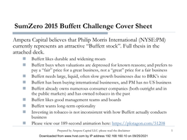 PM Deck Sumzero Buffett Challenge Apr 2015