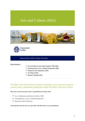 Arts and Culture (MA)