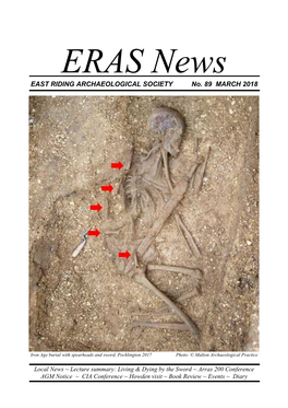 EAST RIDING ARCHAEOLOGICAL SOCIETY No. 89 MARCH 2018