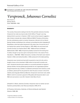 Verspronck, Johannes Cornelisz Also Known As Sprong, Gerard Dutch, 1606/1609 - 1662