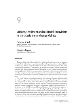 Science, Sentiment and Territorial Chauvinism in the Acacia Name Change Debate