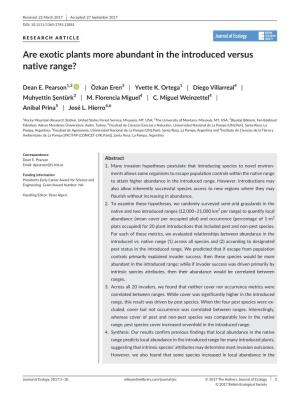 Are Invasive Plants More Abundant in the Introduced Versus Native Range?